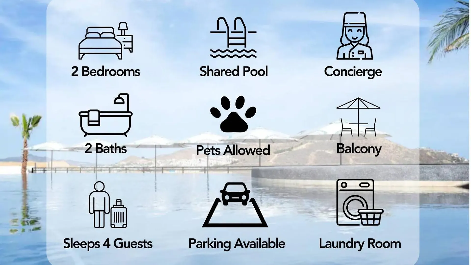度假居 Spacious Copala Condo Ocean View & Resort Access 卡波圣卢卡斯 墨西哥